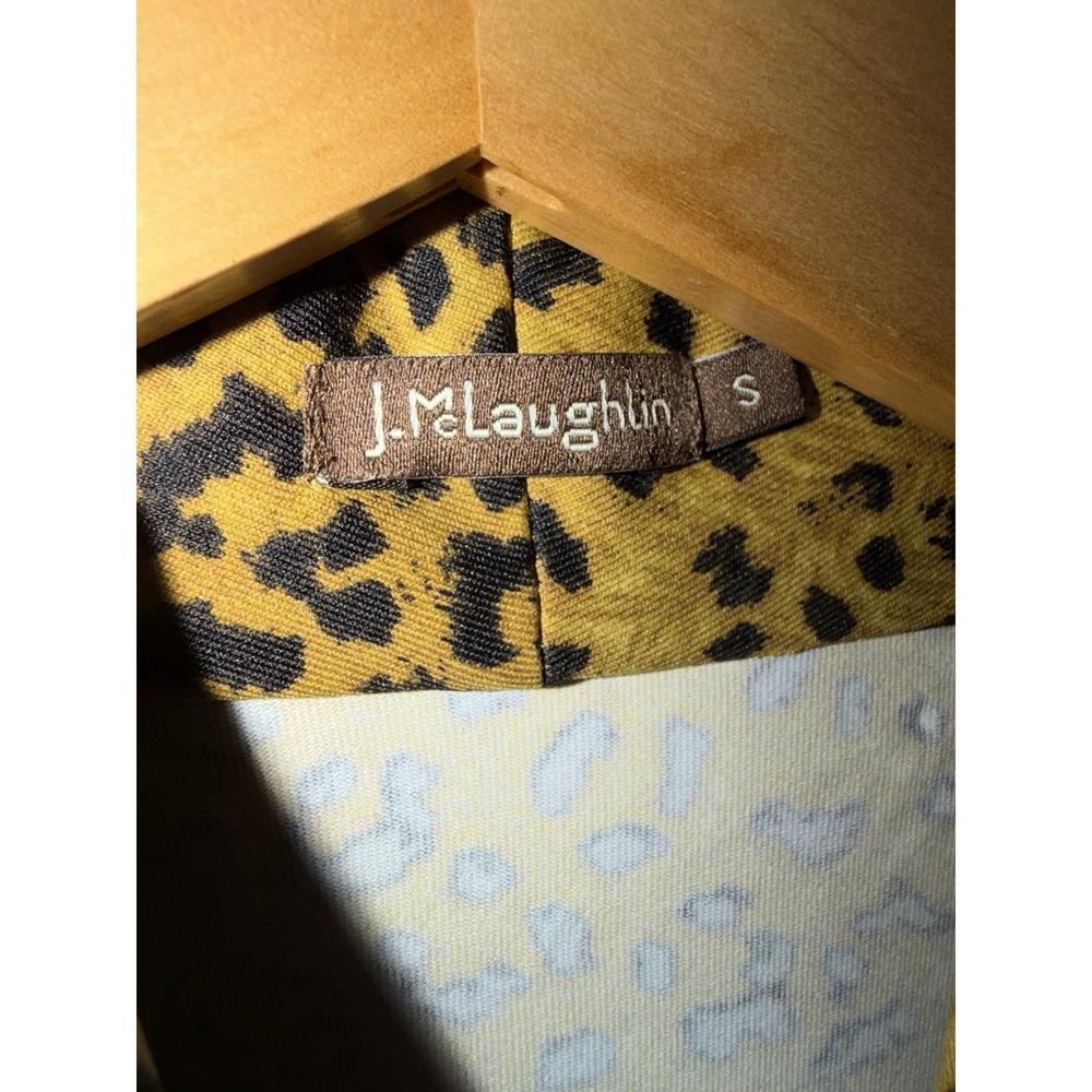 J.McLaughlin Leopard Print Wrap Style Top Catalina Cloth Sz S 1 - Picture 3 of 5